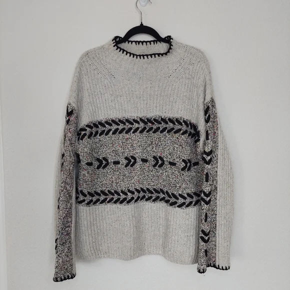 Rails Raini Heather Cable Knit Sweater Size Large - Picture 3 of 11